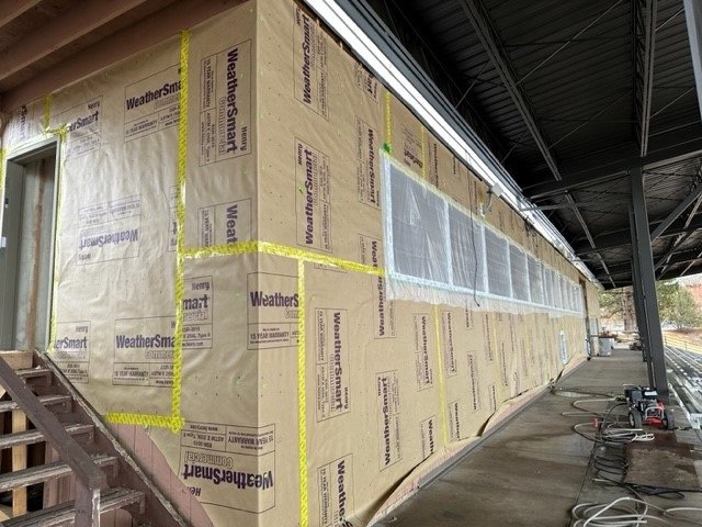 installation of new exterior